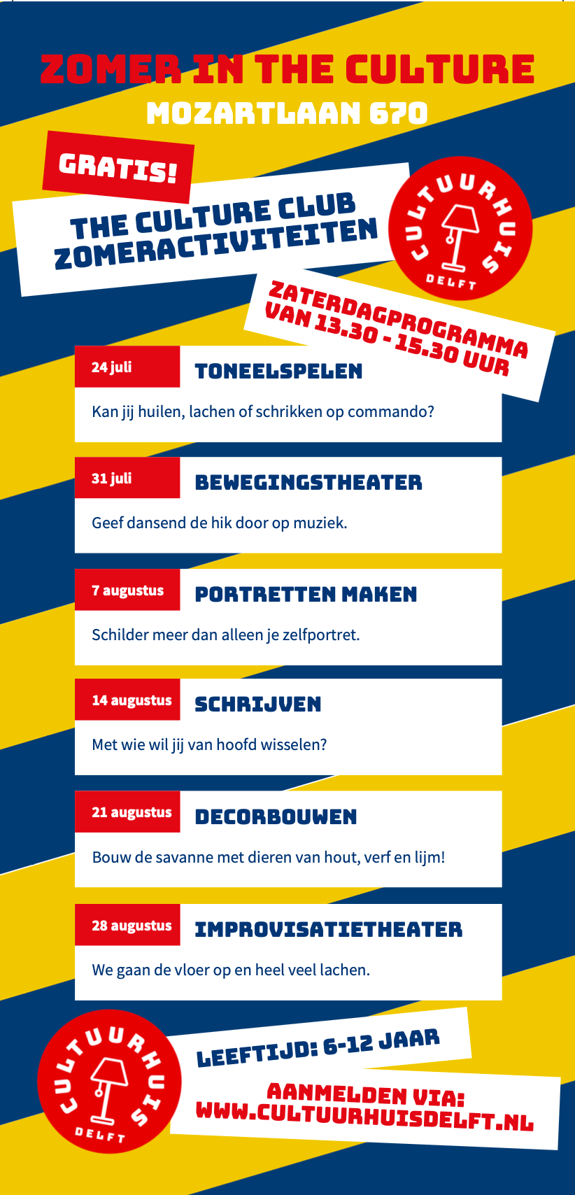 The Culture Club zomeractiviteiten The Culture Club zomeractiviteiten